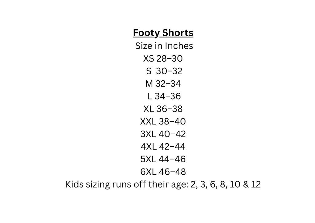 Harvest Black Footy Shorts
