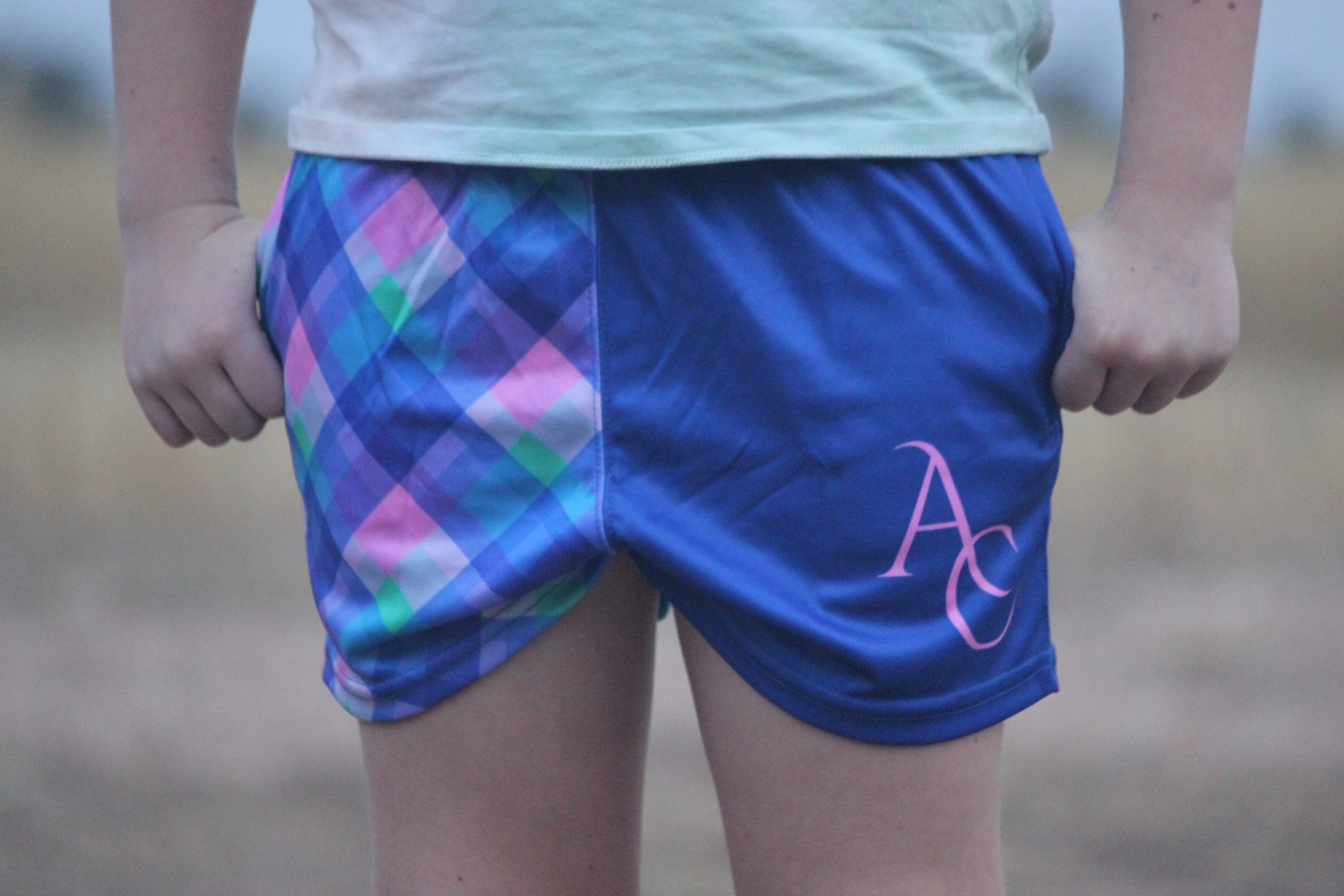 Kids Plaid Multicoloured Footy Shorts