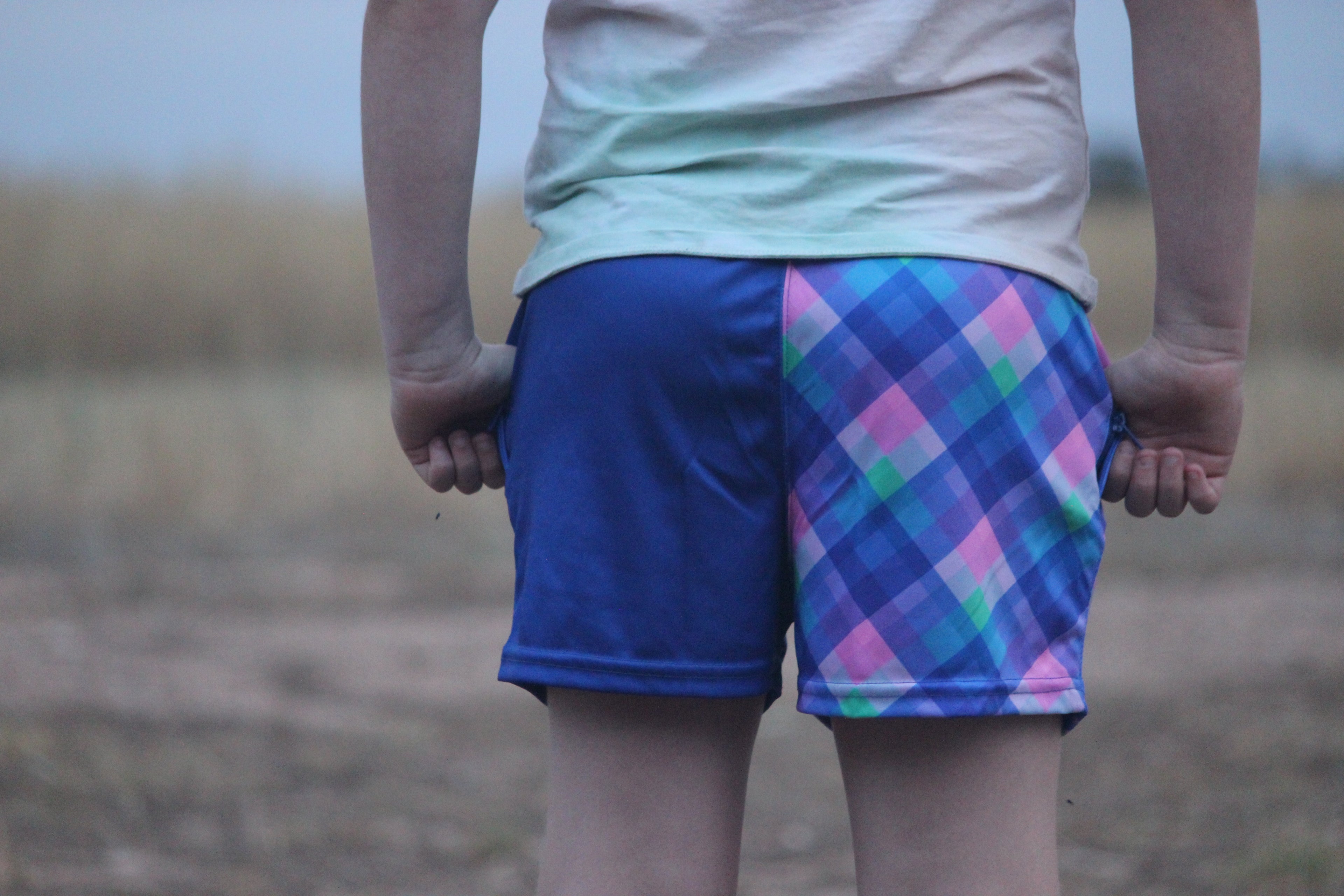 Kids Plaid Multicoloured Footy Shorts
