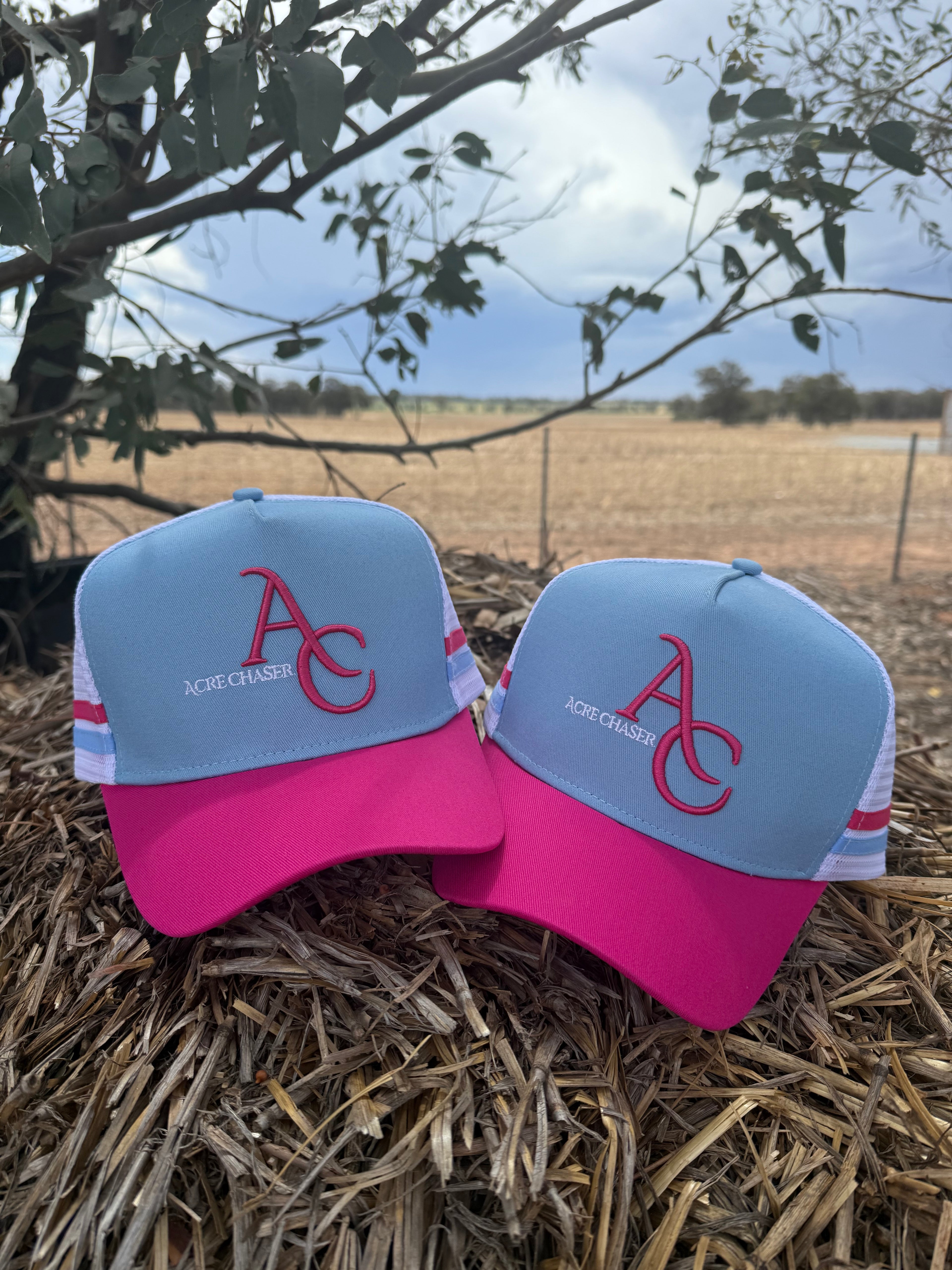 Signature Pink & Blue Trucker Cap