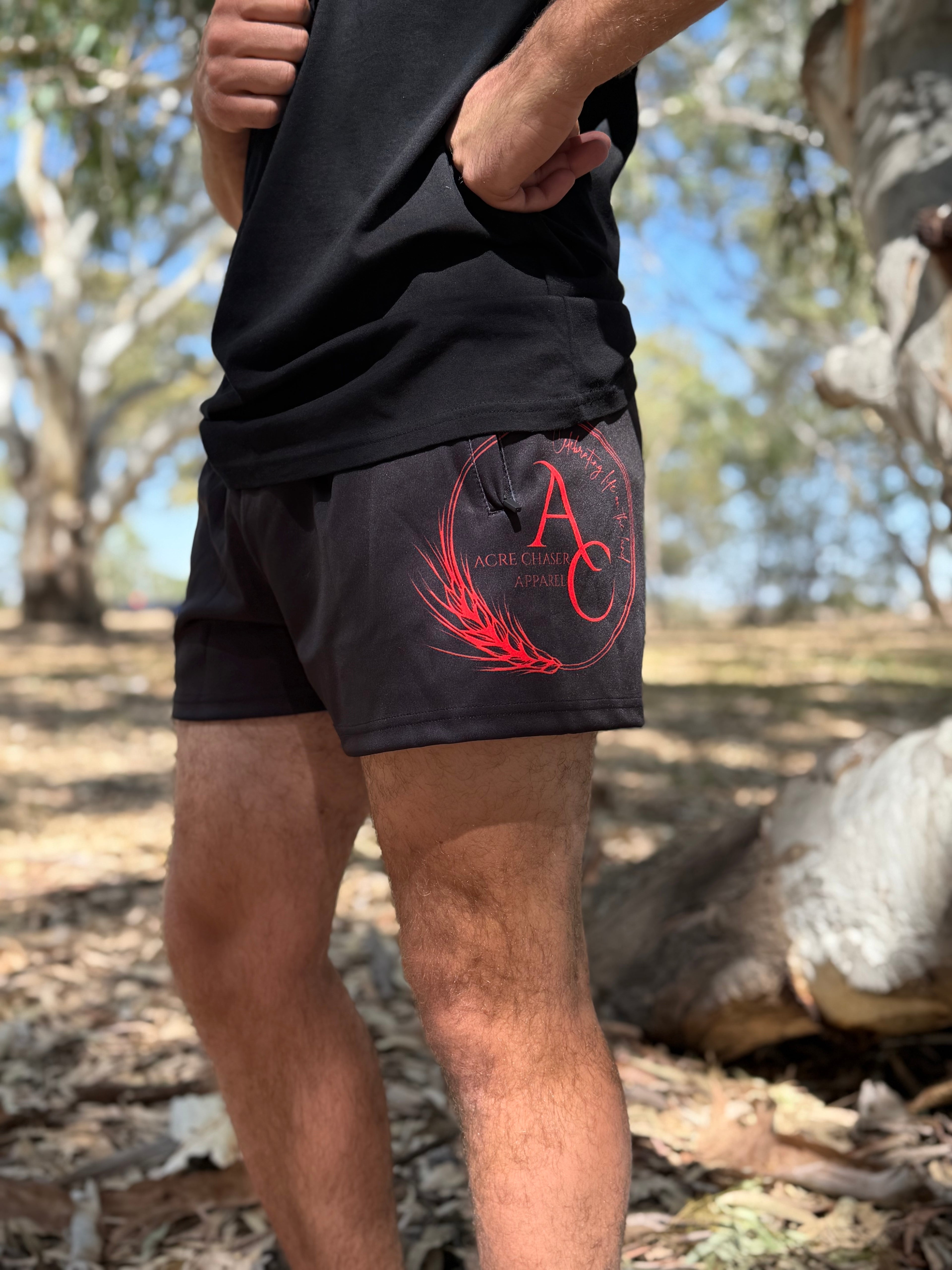 Red AC Logo Footy Shorts