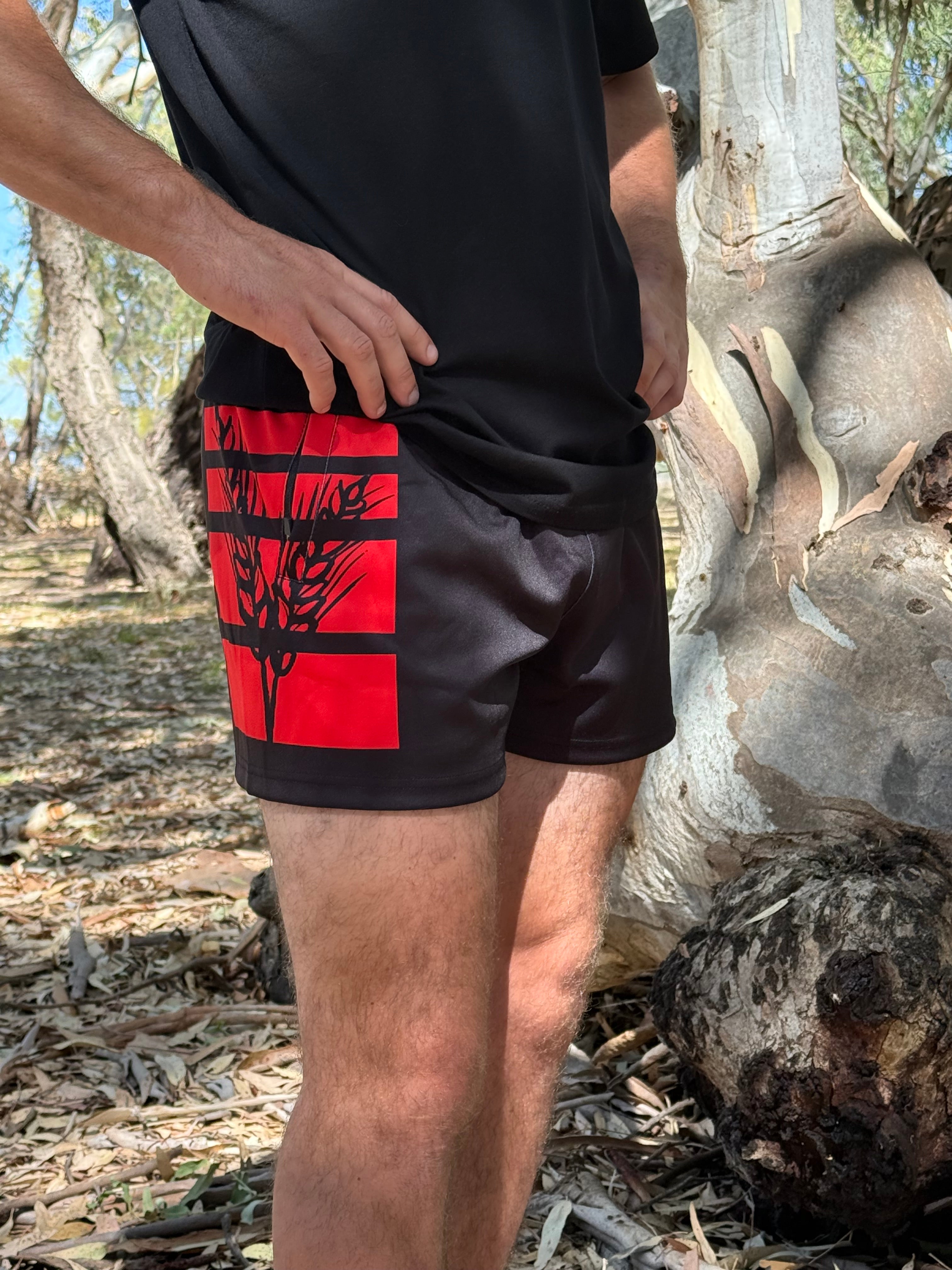 Red AC Logo Footy Shorts